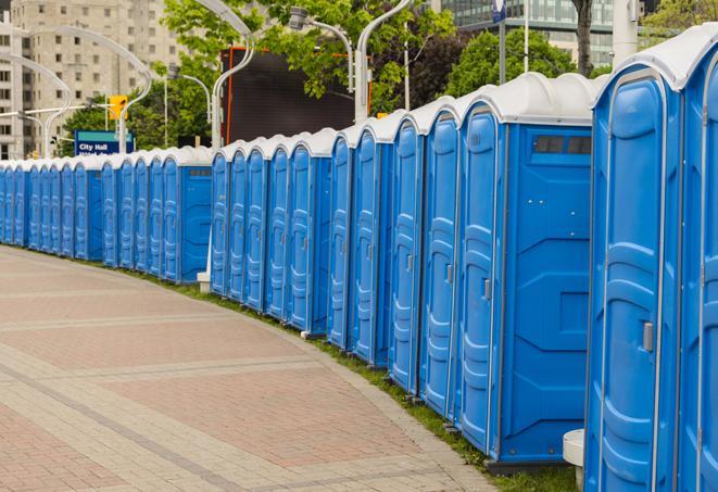 convenient and hygienic portable restrooms for outdoor weddings in Clovis